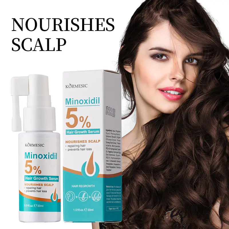 Acondicionador de crecimiento del cabello minoxidil del 5% kormesico con agente cromogénico