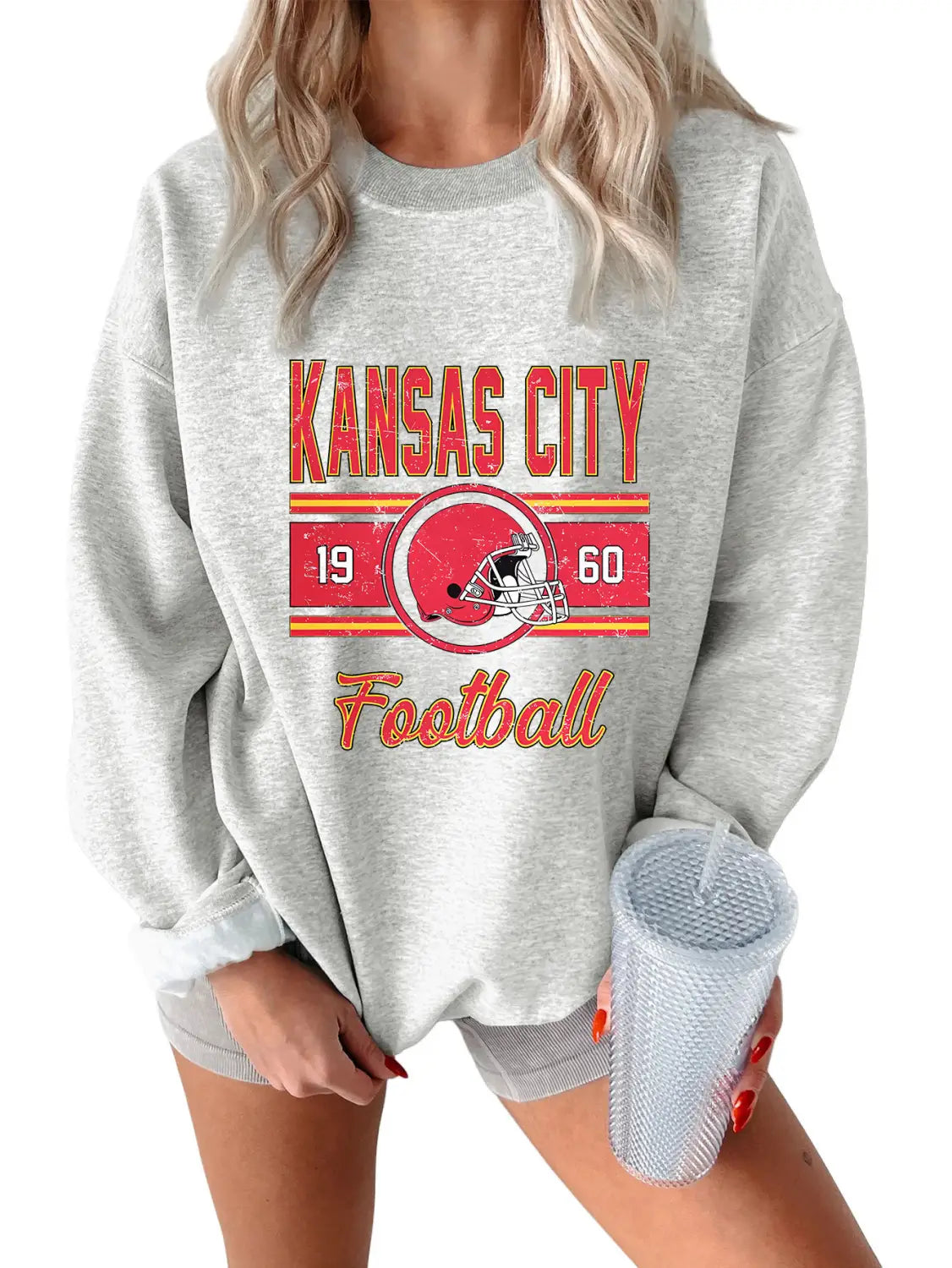 Womens Long Sleeve Loose Fit Polyester Streetwear Top in Multiple Colors