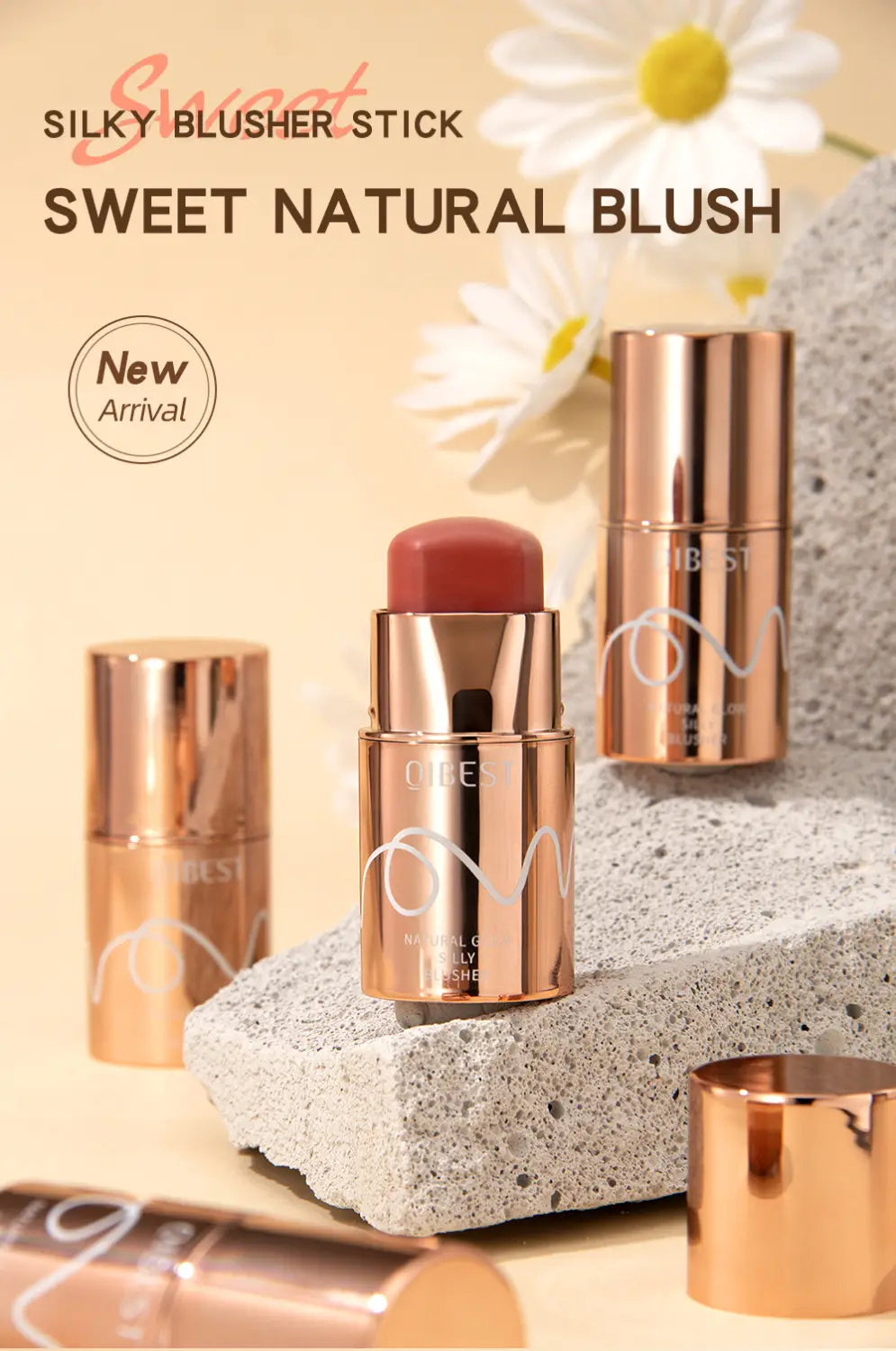 Silky Blush Stick Brightening with Color for Universal Skin
