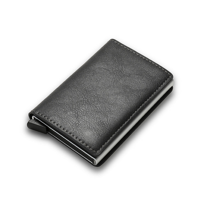 Credit Card Holder Smart Minimalist Wallet Pocket Men Women Slim Cardholder Bank Secure Creditcard Case - Carbon Fiber