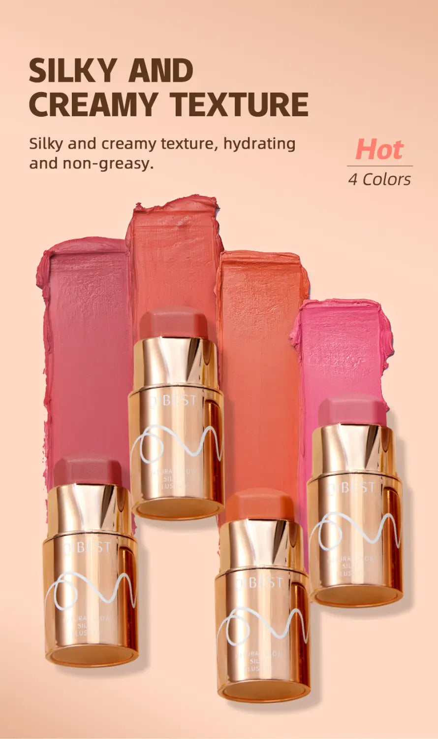 Silky Blush Stick Brightening with Color for Universal Skin