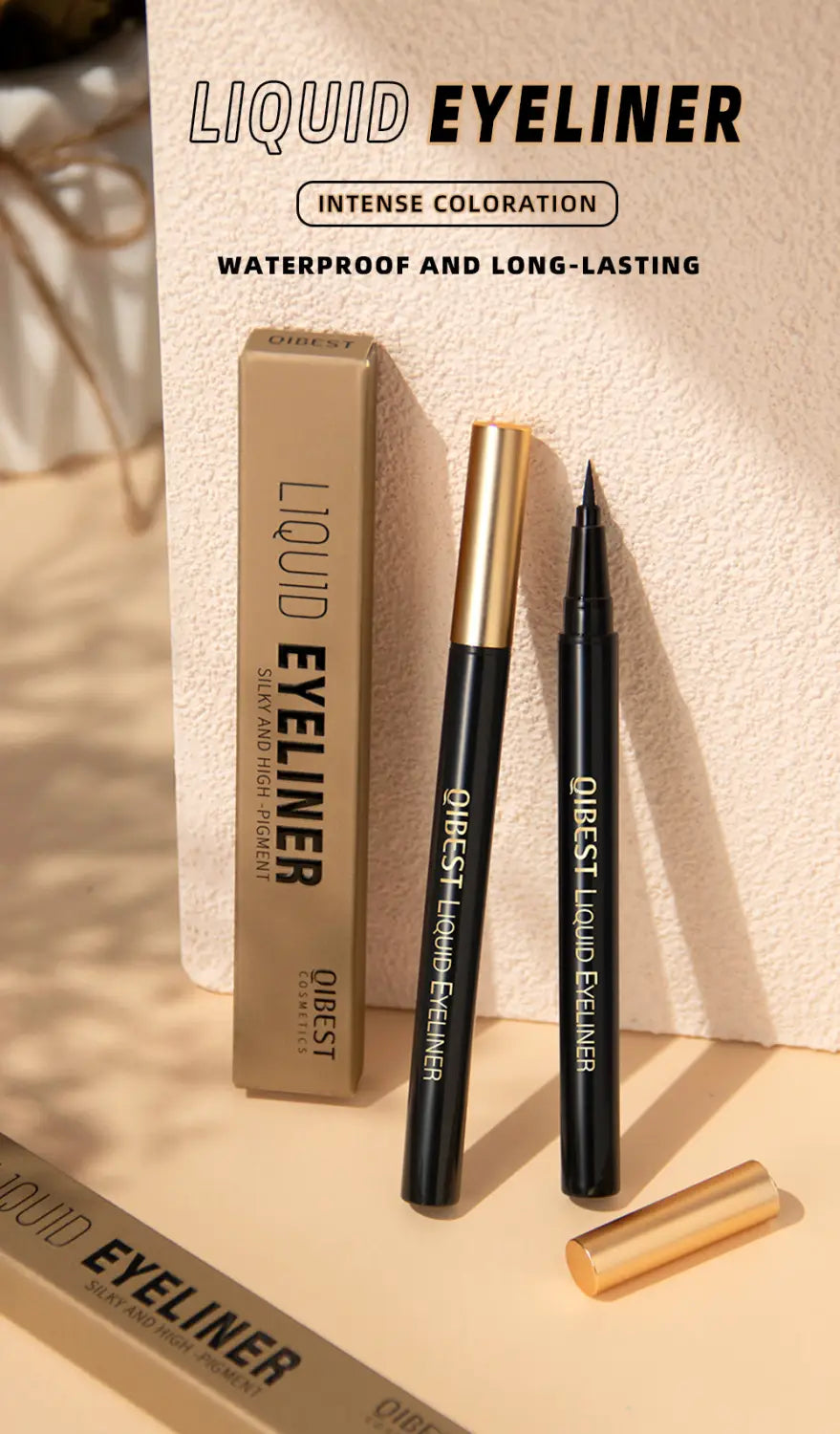 Universal Black Liquid Eyeliner Pen for Day and Evening Makeup