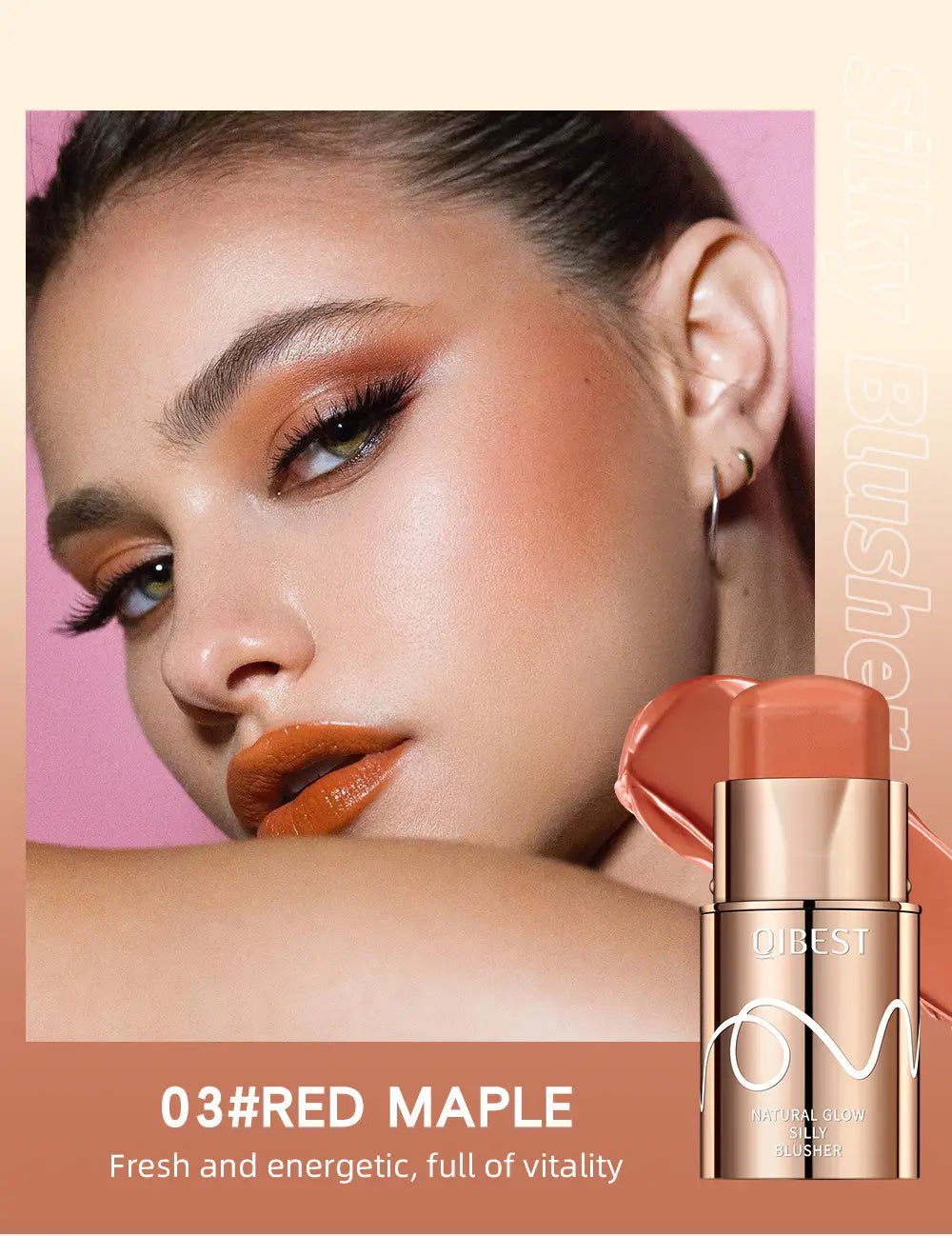 Silky Blush Stick Brightening with Color for Universal Skin