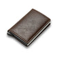 Credit Card Holder Smart Minimalist Wallet Pocket Men Women Slim Cardholder Bank Secure Creditcard Case - Carbon Fiber