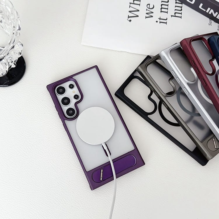 Custodia di telefono magnetico Samsung multicolore con resistenza anti-fallo e impronta digitale