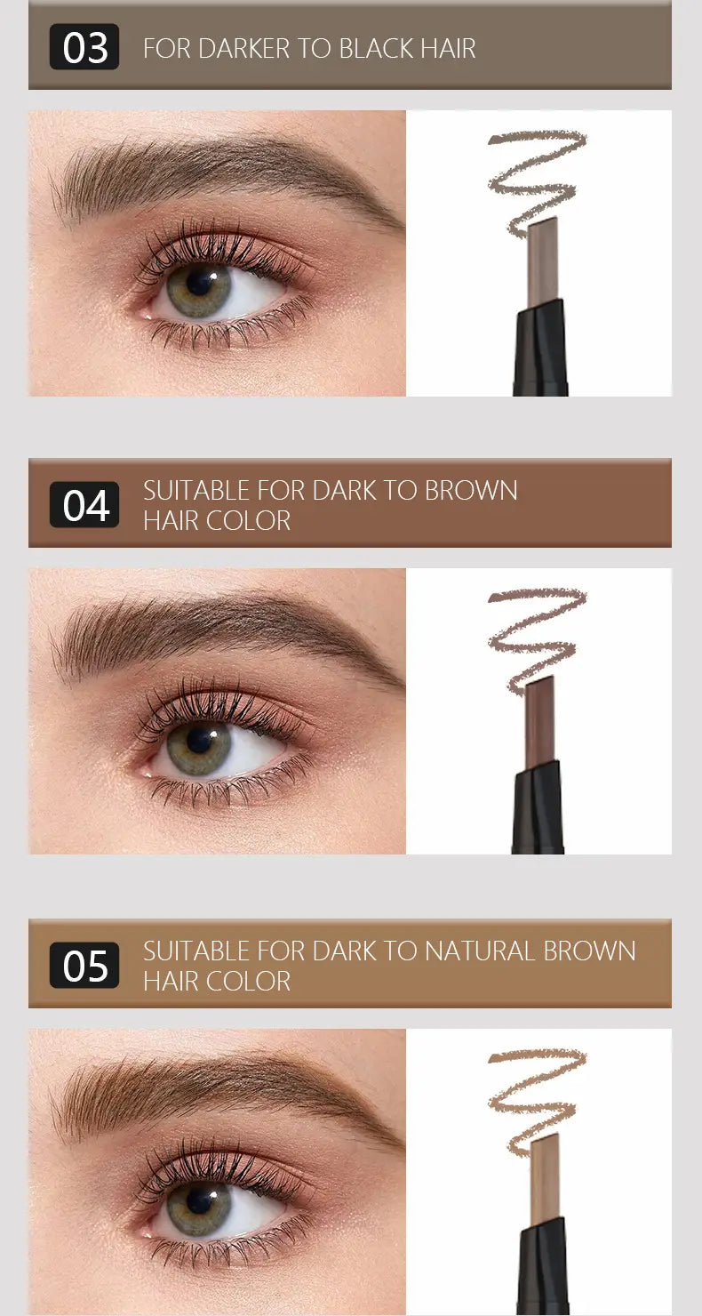 Wielokolorowy ołówek i proszek do precyzyjnego kształtowania brwi