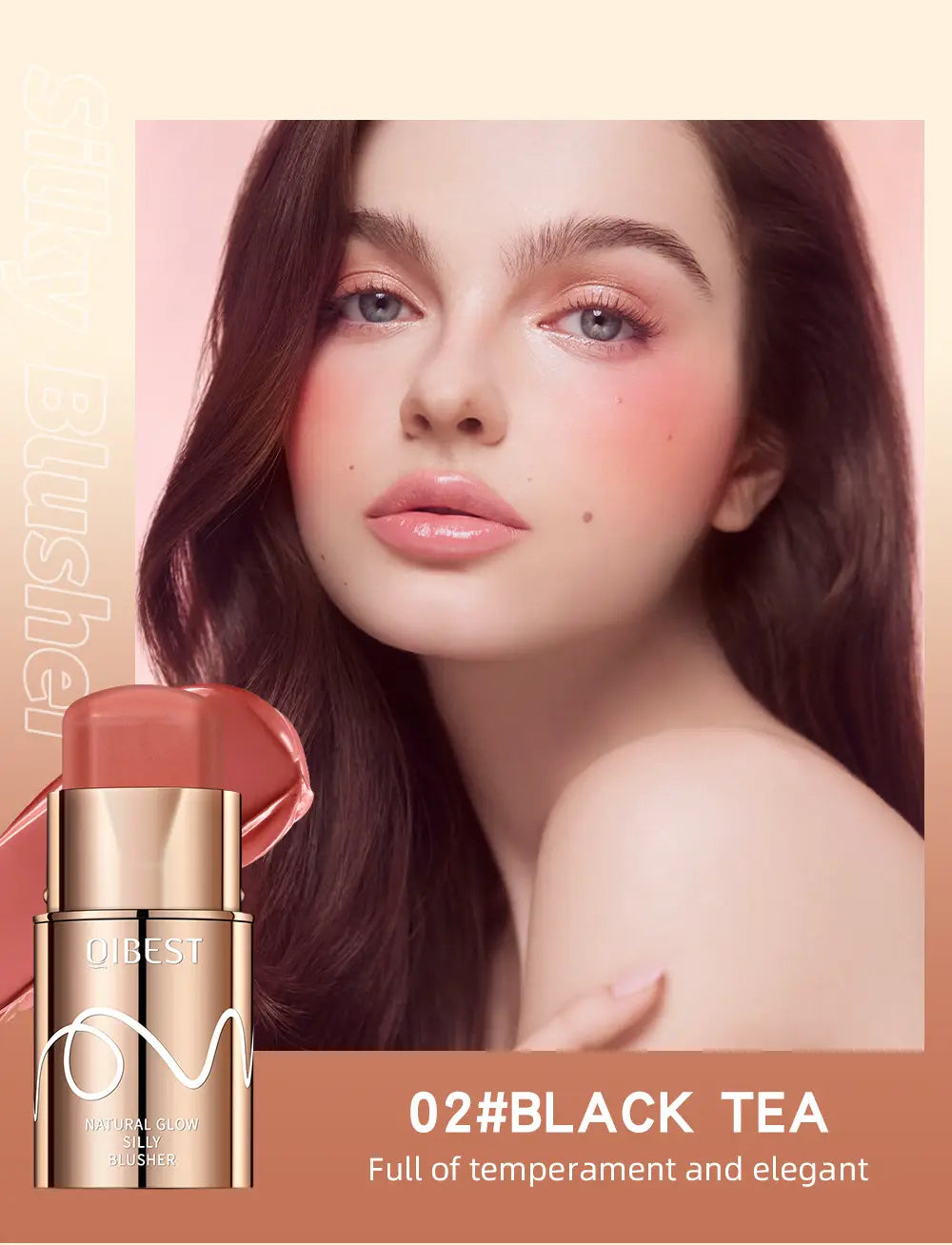 Silky Blush Stick Brightening with Color for Universal Skin