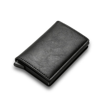 Credit Card Holder Smart Minimalist Wallet Pocket Men Women Slim Cardholder Bank Secure Creditcard Case - Carbon Fiber