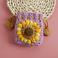 Sweet Sunflower Hand-woven Mini Drawstring Coin Purse - Sunflower Purse: A Floral Bargain for Your Coins