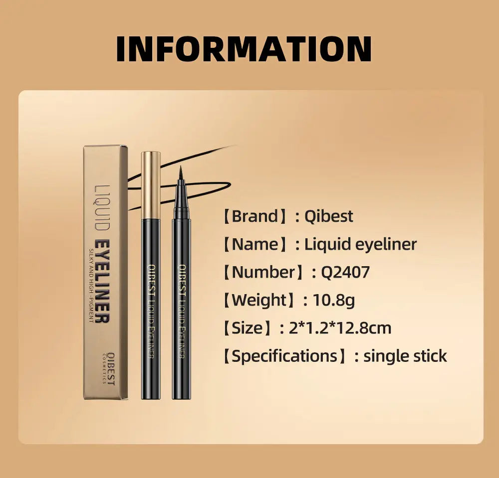 Universal Black Liquid Eyeliner Pen for Day and Evening Makeup