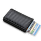 Credit Card Holder Smart Minimalist Wallet Pocket Men Women Slim Cardholder Bank Secure Creditcard Case - Carbon Fiber