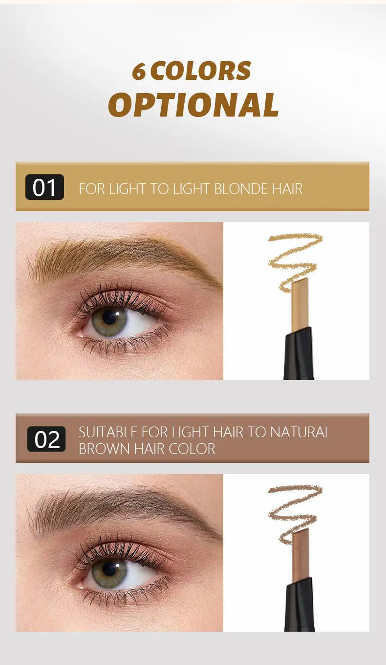 Wielokolorowy ołówek i proszek do precyzyjnego kształtowania brwi