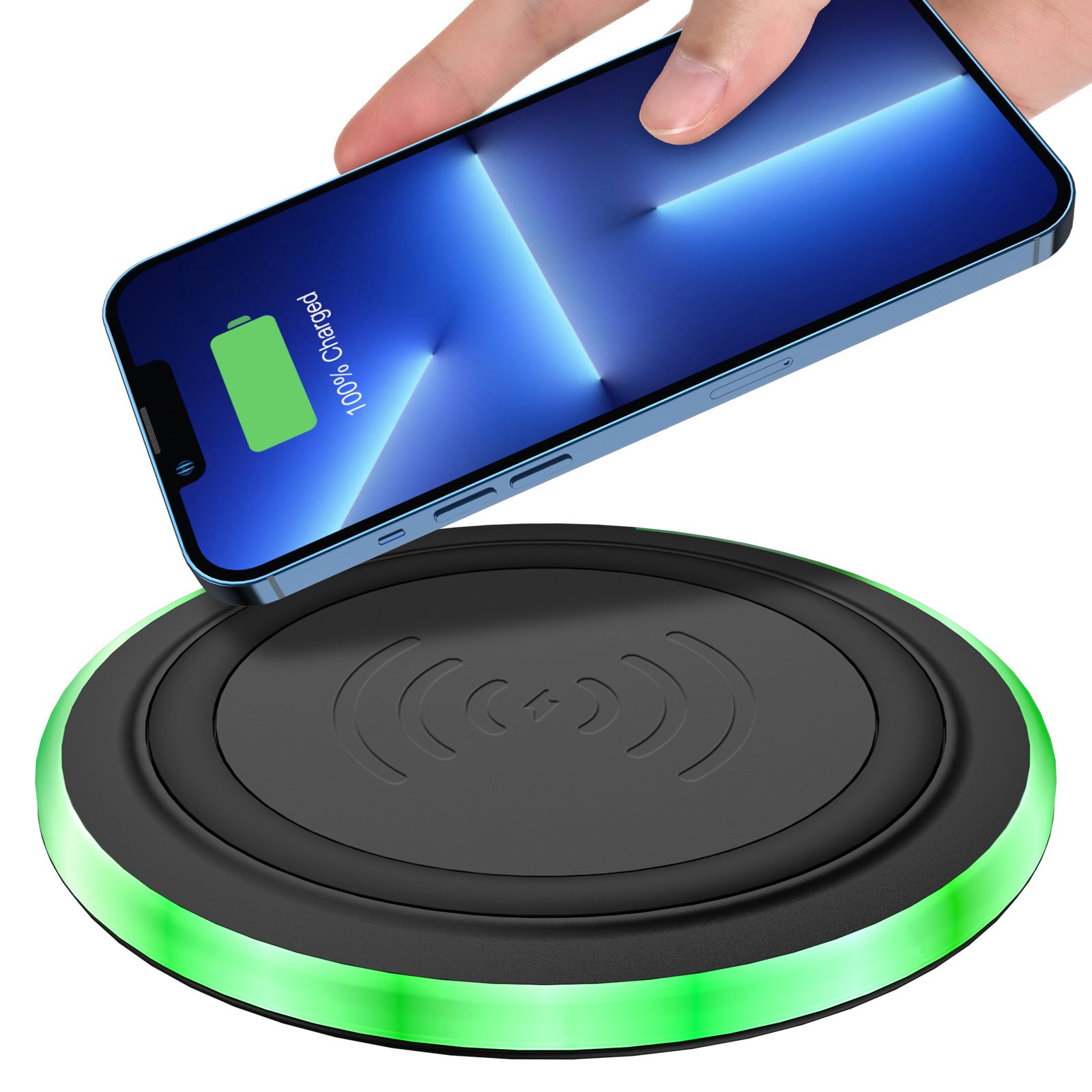 Ultra-thin Round 10W Desktop Wireless Phone Charger - Charge Like a Boss with Ultra-thin Wireless Magic