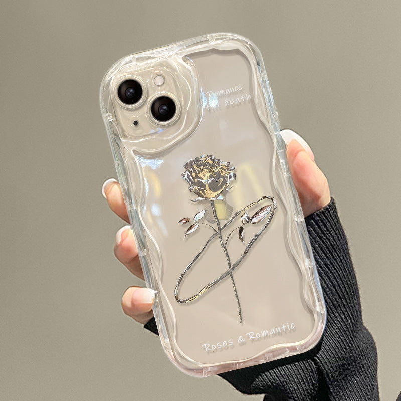 A Bunch Of Roses Is Suitable For 15promax Phone Case Transparent Silicone - Roses Are Red This Phone Case