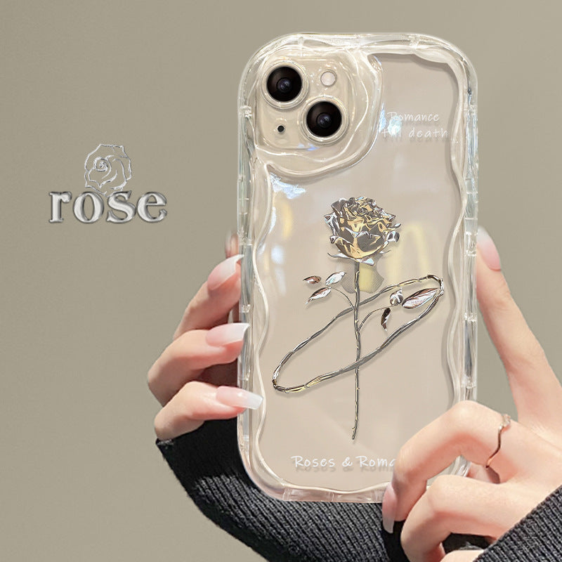 A Bunch Of Roses Is Suitable For 15promax Phone Case Transparent Silicone - Roses Are Red This Phone Case