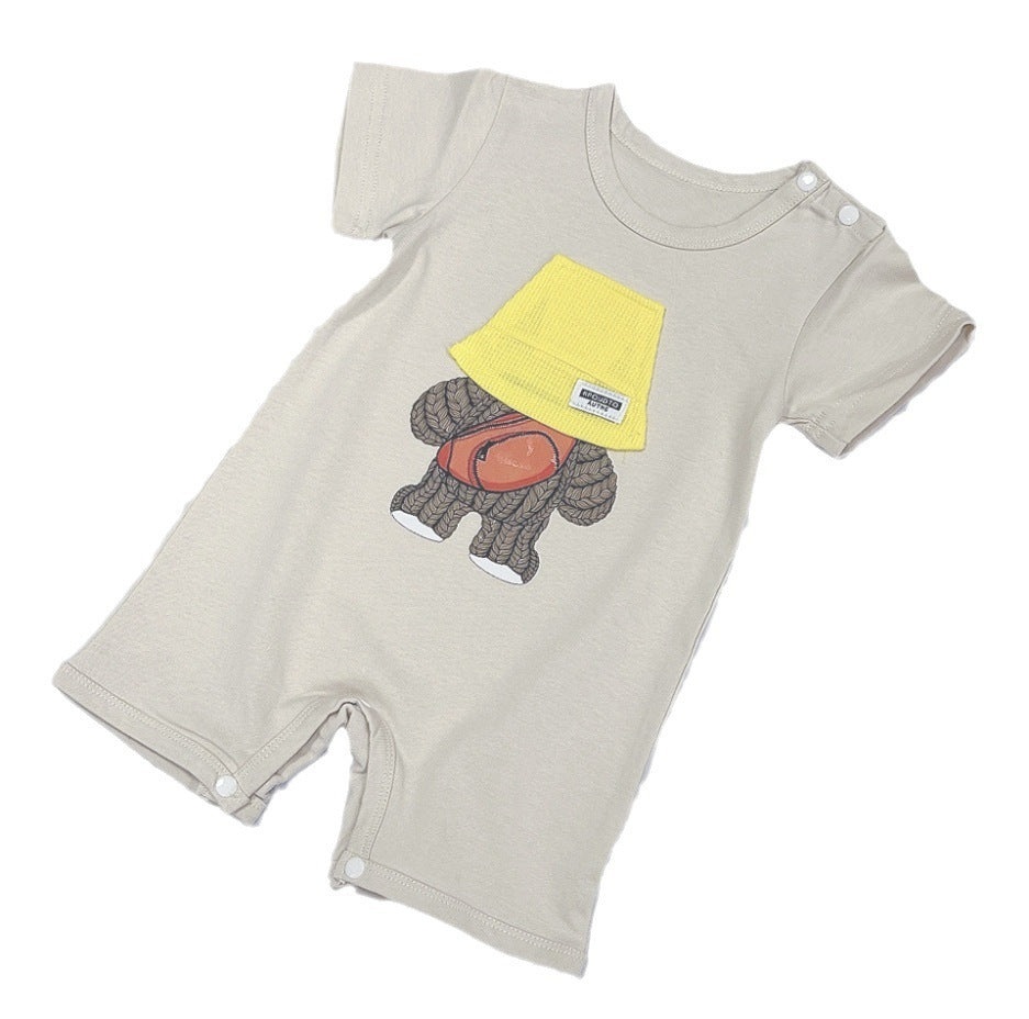 A Family Of Three Parent-child Hooded Short-sleeved T-shirt Baby Jumpsuit - Matchy Matchy Fun in Parent-Child T-Shirts