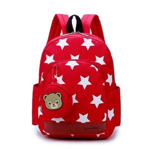 A small bear nursery school bag double shoulder bag - Bear-y Cute School Bag Double for Tiny Adventures