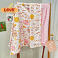 Children’s Printed Simple Casual Pure Cotton Blanket - Cozy Double-Sided Velvet Blanket for Tiny Dreamers