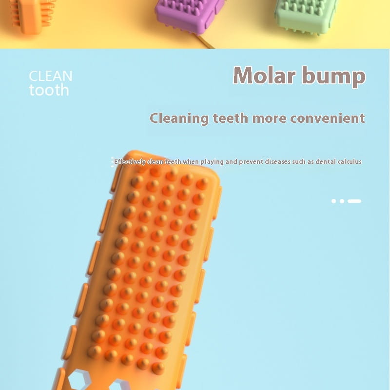 Small Animal Chew Toy TPR molar pinne for tenner rengjør kjæledyr tannpleie