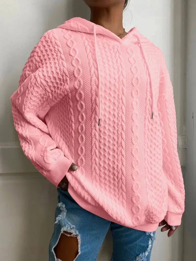 Women’s Long Sleeve Pullover Sweatshirt Colorful Oversized Polyester Top