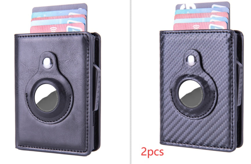 Automatic Card Wallet Card Case Card Holder Anti-lost - Lose Cards No More with Crazy Horse Card Holder