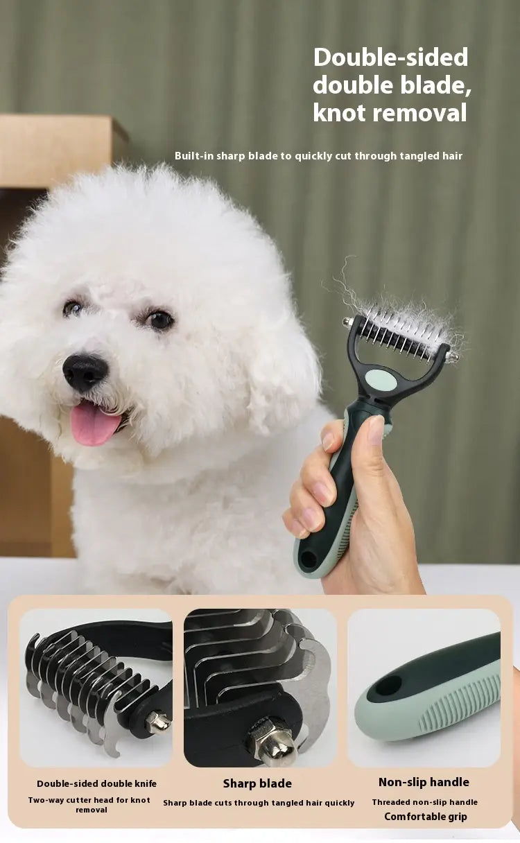 Koera peibutuskomplekt lemmikloomade juukseid kärpimise nuga kammipintsled desheding tööriistakomplekt