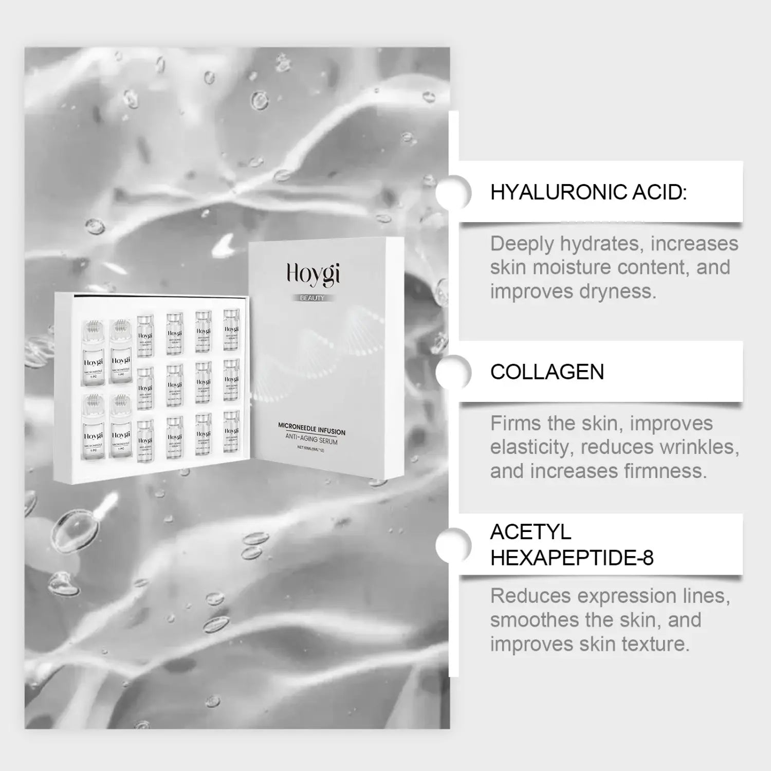 Firming Roller Suit Facial Hydrating Essence with Vitamin E and Tea Tree Oil