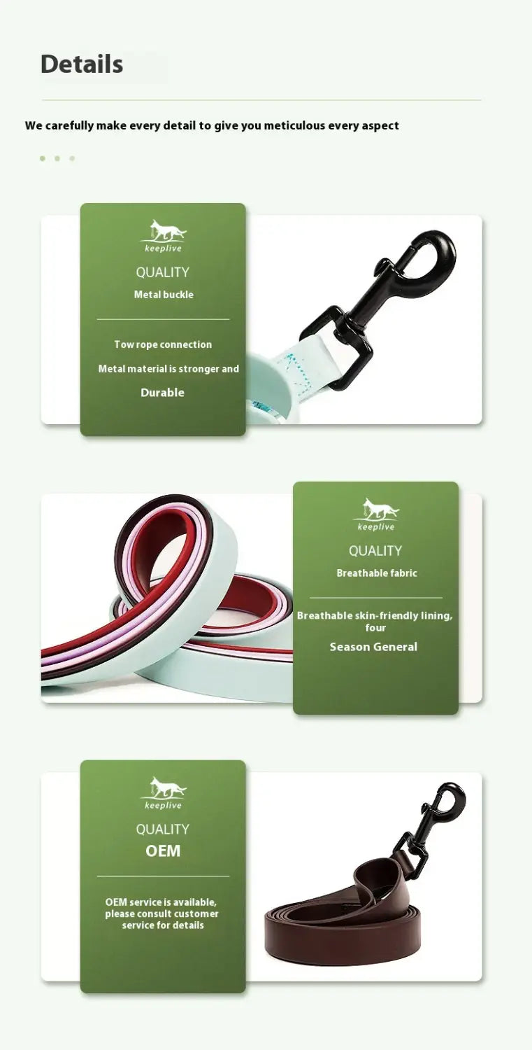 Corde de laisse de compagnie en plastique coloré durable pour chiens et chats Plomb réglable