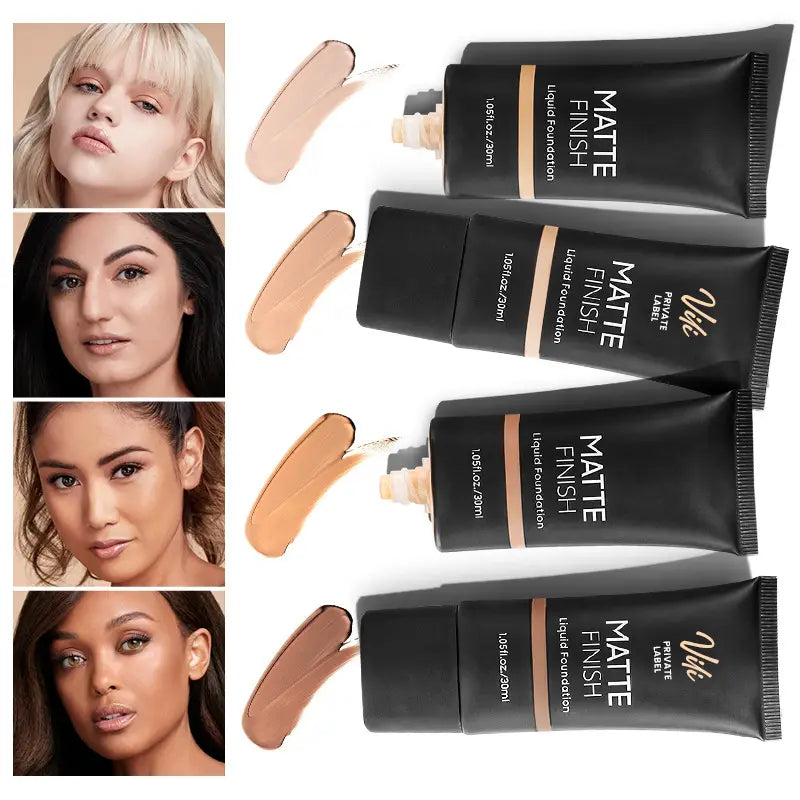 Waterproof Liquid Base Makeup Foundation for All Skin Types in Multiple Shades