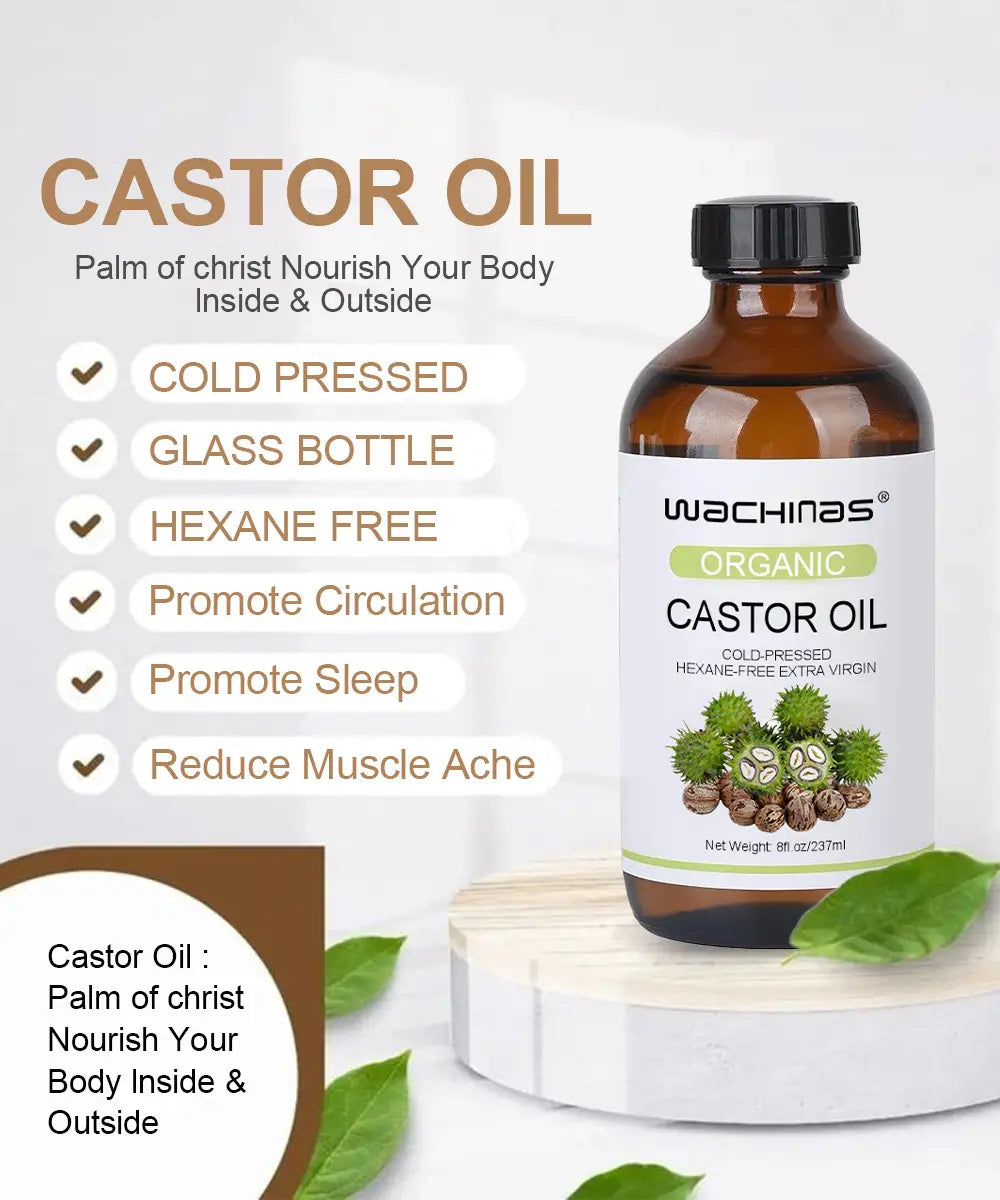 Hydratant cosmétique à l'huile de ricin 237 ml pour les soins de la peau et des cheveux