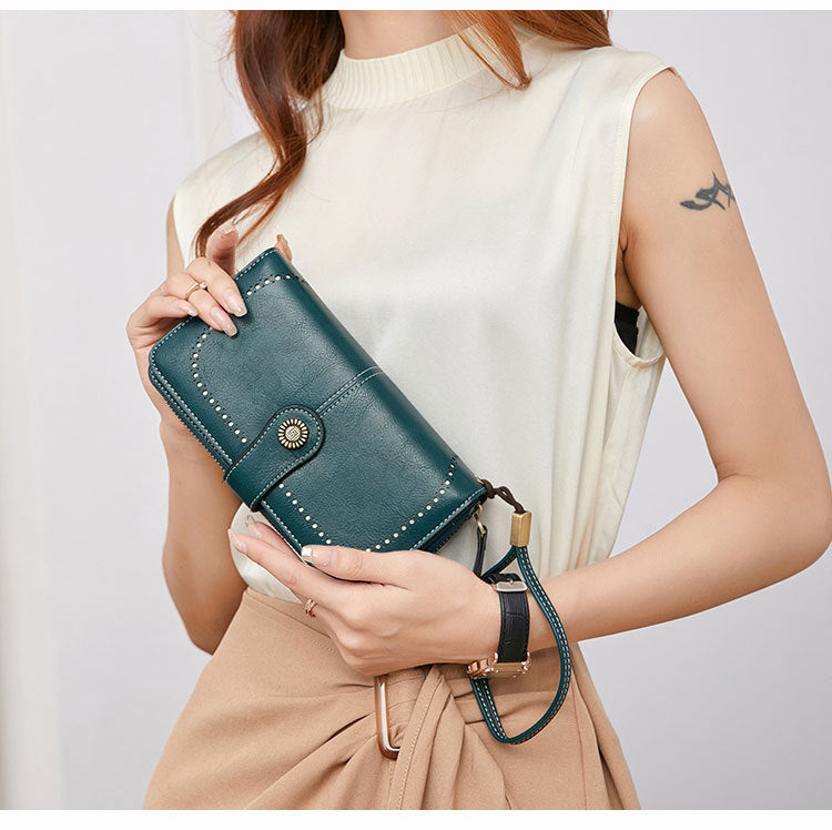 RFID Anti-magnetic Wallet Long Zipper Women’s Large-capacity Handbag - Magically Secure Wallet for the Stylish Thief