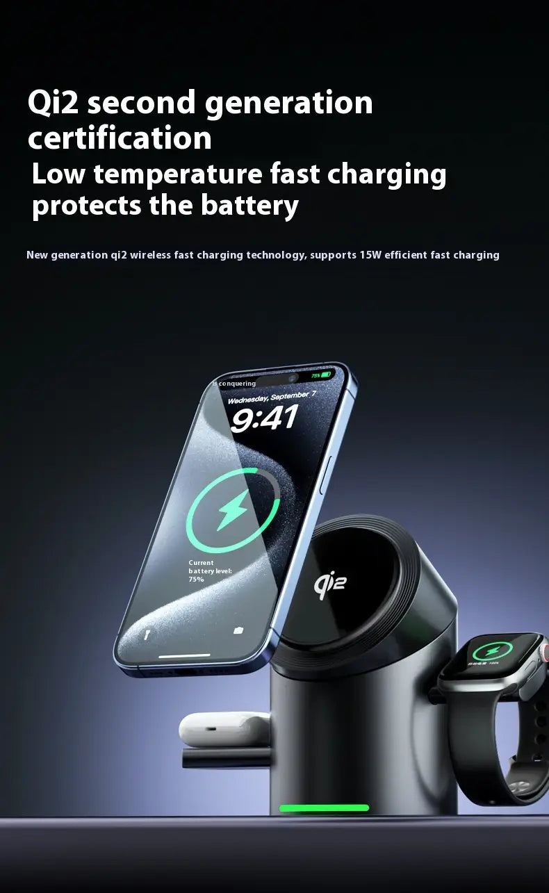 Magnetic Wireless Charger for Phone and Apple Watch Fast Charge Bracket