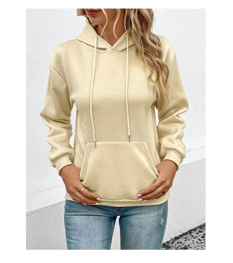 Japanese Korean Casual Pullover Sweatshirt with Pockets Polyester Unisex