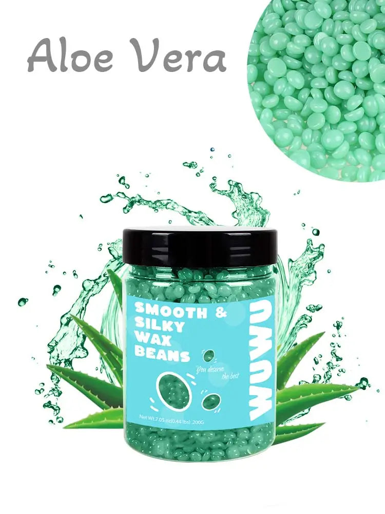 WUWUVISTA 56.4oz Bottled Wax Bean Set Hard Wax Beads Hair Removal Bottle Wax Beans For Wax Heater Painless For All Hair