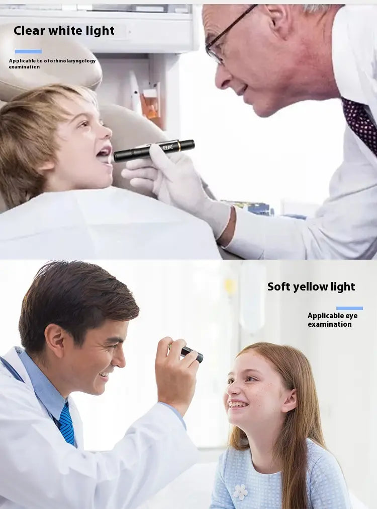 3W Black Battery Light Flashlight White Yellow with Aluminum Alloy Key Chain