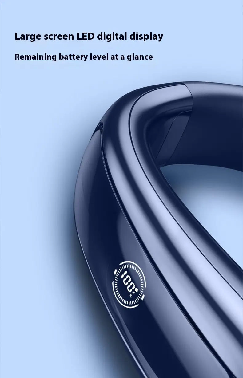 Halter Fan USB Portable Charging with Digital Display and Strong Wind Modes