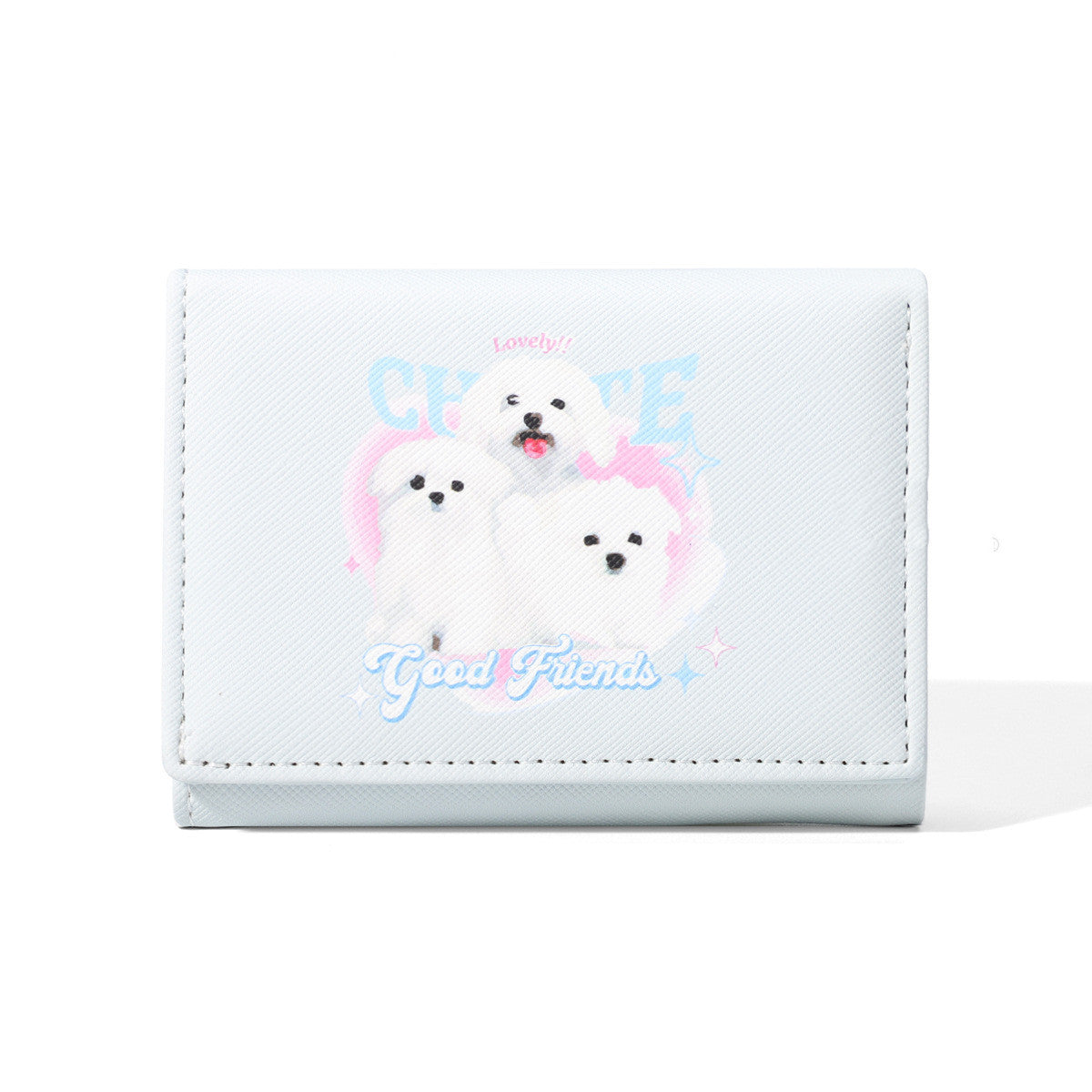 Cute Ladies Card Holder Fashion Cross Pattern Three Fold - Cute Ladies Card Holder for Fashionably Forgetful