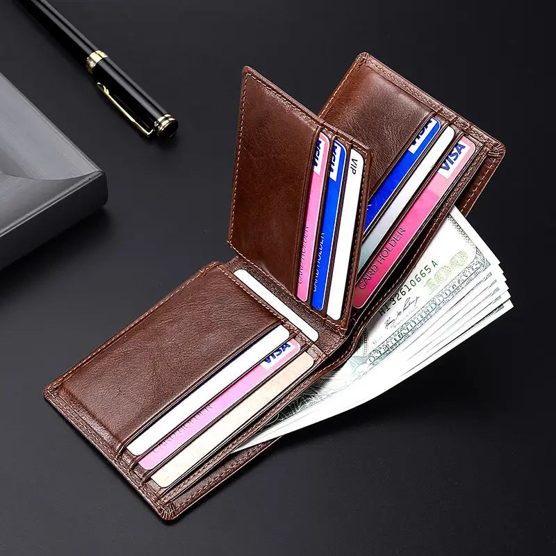 Men’s Leather Wallet in the United States with Durable CHF Finish