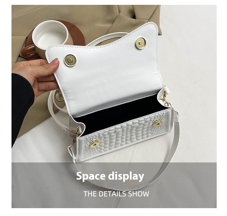 Krokodillimuster PU nahast käekott keskmine kõva õlakott telefonitaskuga