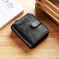 Leather Men’s First Layer Short Wallet Multiple Card Slots - Wallet So Nice It’s Giving Your Pants a Raise