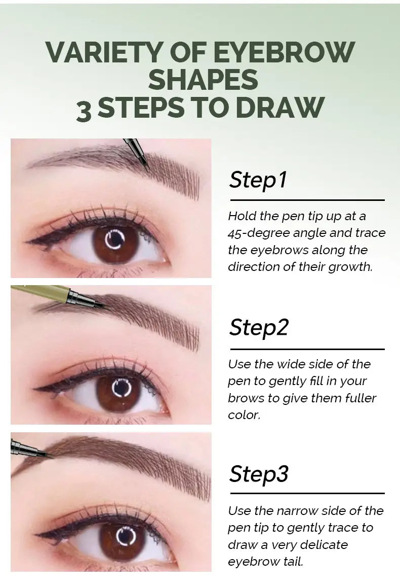 Eyebrow Pencil and Powder Set with Liquid Eyeliner for All Skin Types