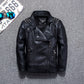 Boys’ Fashion Casual Solid Color Leather Jacket