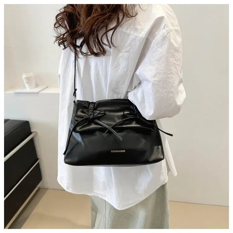 Sac à bandoulière en cuir PU avec plusieurs poches pour femmes et filles