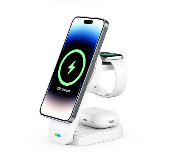 Foldable Three-in-one Magnetic Wireless Charger - Charger for Apple fans who fold in three ways