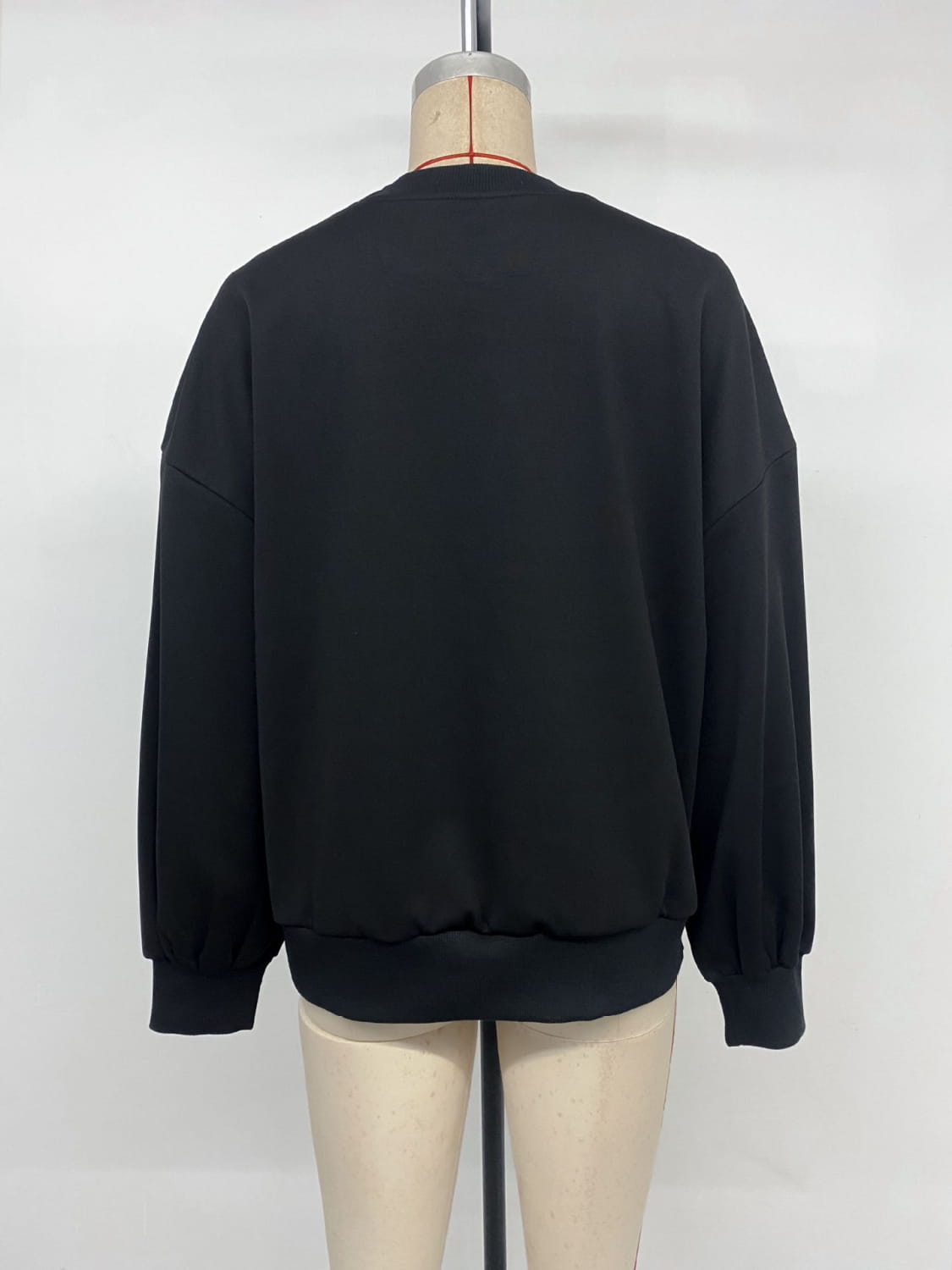 Fekete szív pulóver pulóver nők aranyos pamut kötött hosszú ujjú teteje