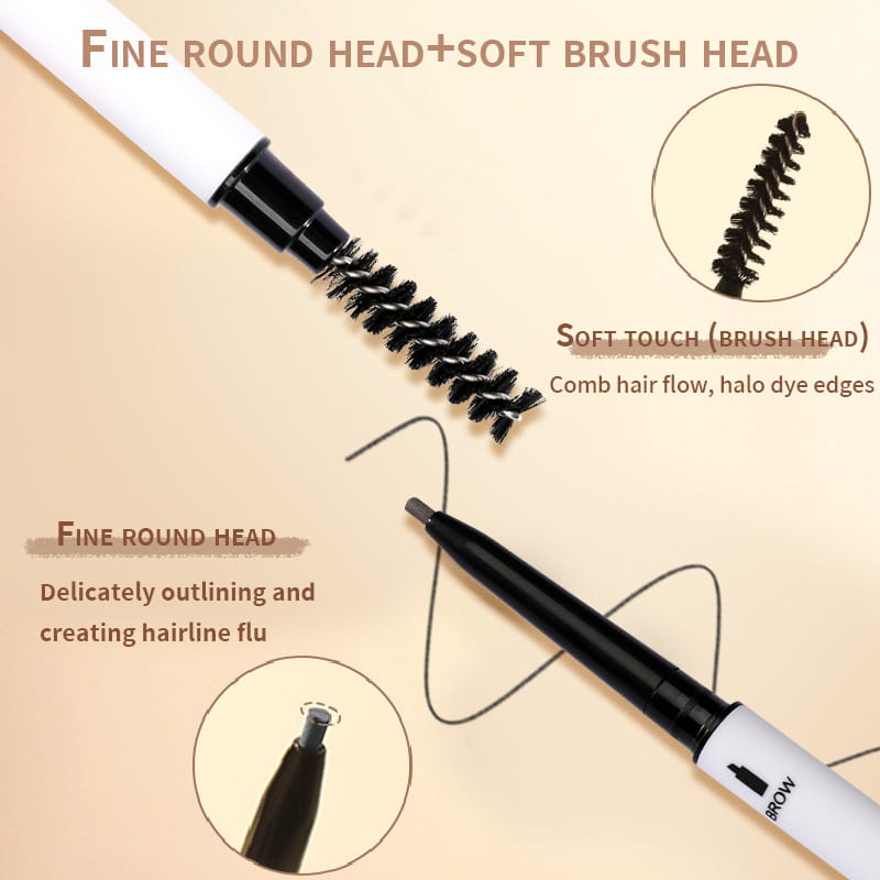 Waterproof Eyebrow Pencil in Multiple Colors for Natural Look