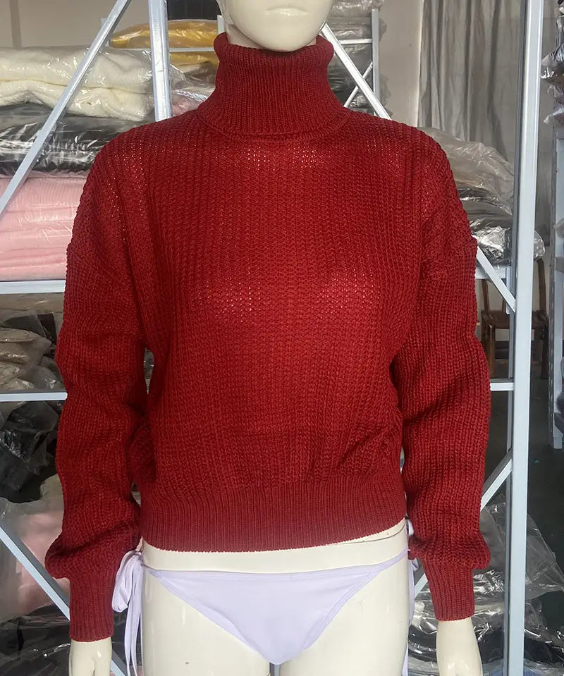 Slank passform akryl genser