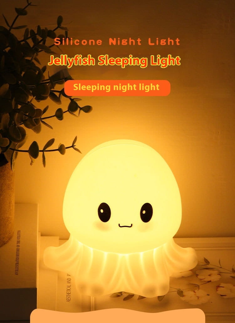 Creative Octopus Silicone Sleeping Night Light with Rechargeable Power Supply
