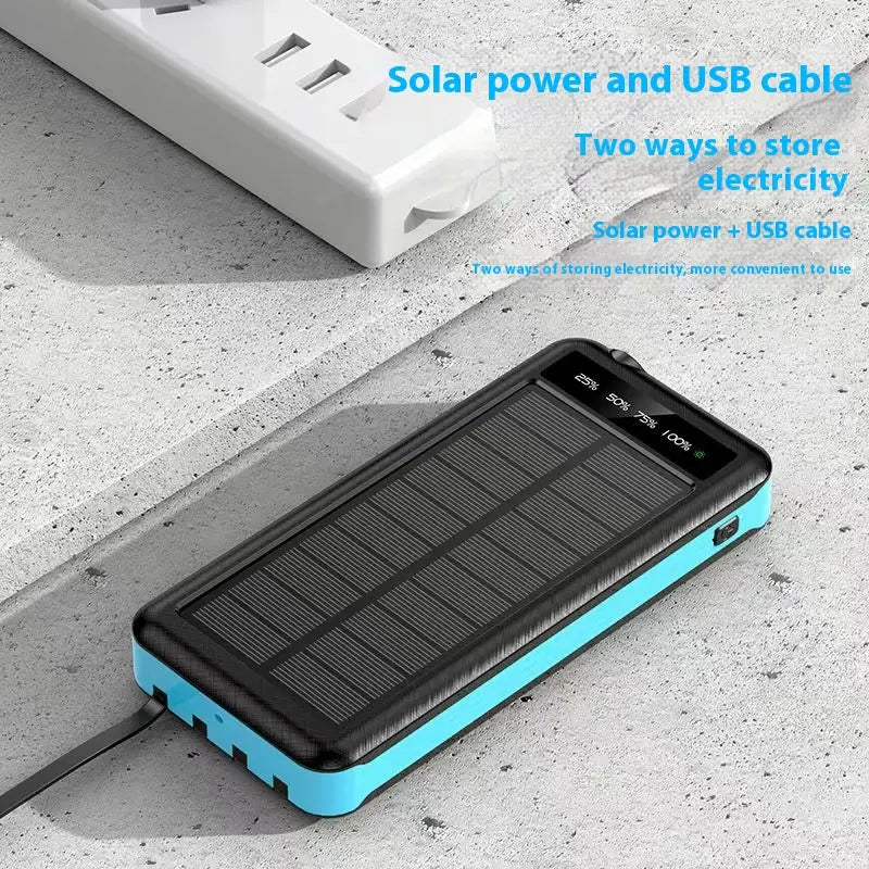 Banc Cumhachta Gréine 10000Mah faoi stiúir Lantern Lantern Charger Lantern Charger Solas Iniompartha