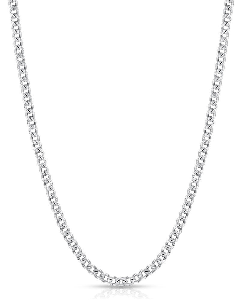 Men’s Necklace Stainless Steel Cuban Link Chain - Rock the Steel Color with a Cuban Link Chain